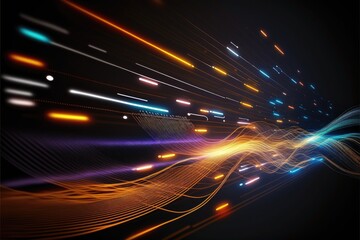 data connection speed lines generative ai technology abstract background