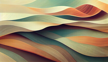 Exceptional Organic pastell lines as abstract wallpaper background header. Generative Ai