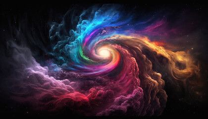 Wall Mural - Abstract background of galaxy, astronomy and fantasy. Generative ai