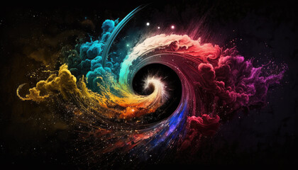 abstract background of galaxy, astronomy and fantasy. Generative ai