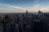 Fototapeta  - NYC city skyline at sunset