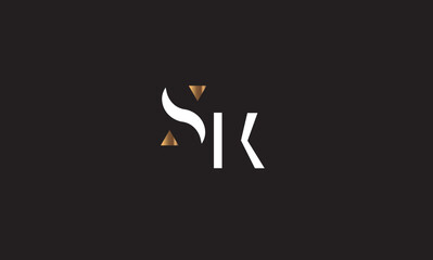 SK, KS , S , K , Abstract Letters Logo Monogram