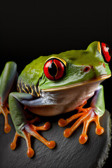 Radiant Red-Eyed Tree Frog Charm