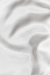 Wall Mural - White silk fabric texture, Satin fashion Background for content