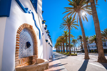 Wall Mural - Balcon de Europa and waterfront of Nerja view