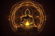 buda em meditação alcançando paz e iluminação 