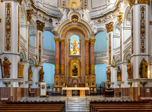 Interior View Of The Our Lady Of Solace Church In Altea