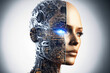 cyborg, robot, artificial intelligence, AI, droid, android, brain, half robot, half human, technology, machine learning, machine, electricity, digital, internet, futuristic, future, enhanced