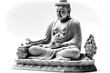 statue of buddha on a white background, generative ai
