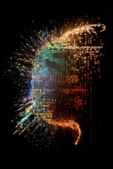 Programming code abstract technology background of software developer and Computer script, generative ai