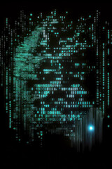 programming code abstract technology background of software developer and computer script, generativ