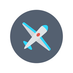 Airplane icon, Flat vector illustration for web and mobile interface, EPS 10