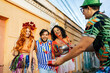 © kleberpicui - Brazilian Carnival. Group of friends celebrating carnival party