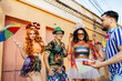 © kleberpicui - Brazilian Carnival. Group of friends celebrating carnival party