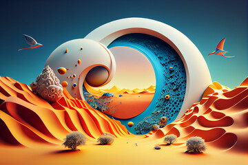 Poster - Beautiful abstract surrealism  background