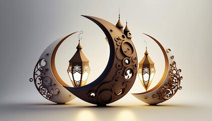 Wall Mural - Holy Ramadan Kareem moon. Month of fasting for Muslims.