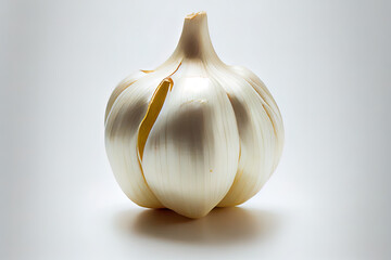 Healthy One natural Garlic with white background