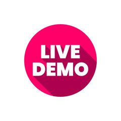 Live demo icon badge label icon design vector