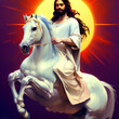 Jesus Mounted on a White Horse.