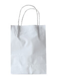 Fototapeta  - white paper bag isolated with clipping path for mockup