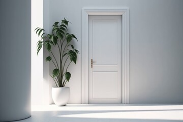 Wall Mural - Luxury interior door bright by wooden