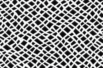 Wall Mural - Striking Black and White Pattern of Optical Illusion Lines for Tiling Generative AI Art Illustration