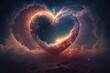 Universal Love Shining Through Space and Time to Reach the Heart-Shaped Dimension Portal Generative AI