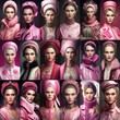 Hübscheste Frauen der Welt aus Russland, Top Models in einer Collage, ai generativ