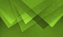 Modern Abstract Green Background Design With Layers Of Textured White Transparent Material In Triangle Diamond And Squares Shapes In Random Geometric Pattern