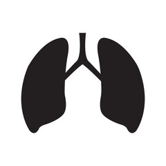  lungs icon logo vector design template