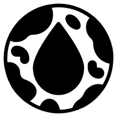 Poster - world water day glyph icon