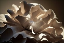  A Close Up Of A Flower With A Brown Background And A Light Reflection On The Petals Of The Flower And The Petals Of The Flower.  Generative Ai