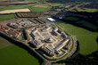 Aerial image of the designer outlet in Ashford, England's Kent. Generative AI