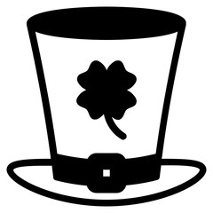 Sticker - st patricks day saint hat glyph icon