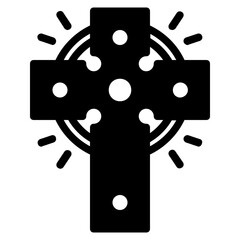 Sticker - celtic cross glyph icon