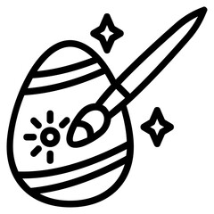 Wall Mural - easter egg paint icon