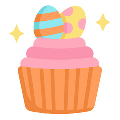 Sticker - easter day flat icon