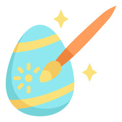 Canvas Print - easter egg paint flat icon