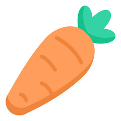 Canvas Print - carrot fruit flat icon