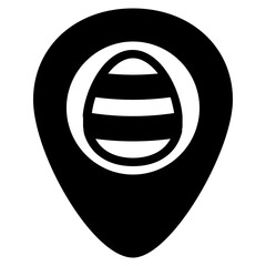 Sticker - easter egg glyph icon