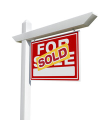 Sold Home For Sale Real Estate Sign - Transparent PNG.