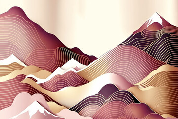 Wall Mural - abstract background with lines IA