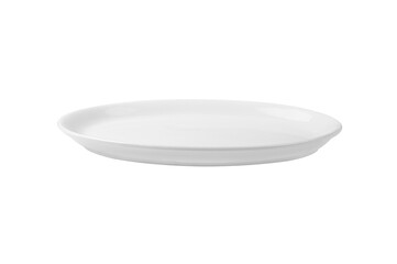 white plate isolated on  transparent png