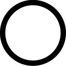 Black Round Circle Traffic Sign