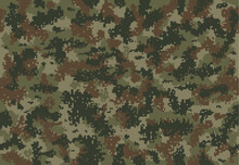 Grass Ground Pixel Military Camouflage Pattern
