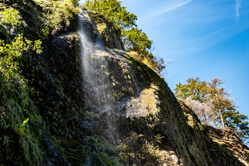 Wall Mural - Cliffside Falls at Wahclella Falls Trail in the Columbia River Gorge in Oregon