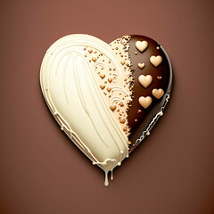 heart shaped silky chocolate cake