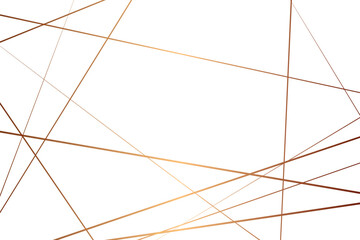 abstract luxury gold lines with many squares and triangles shape on white background. geometric rand