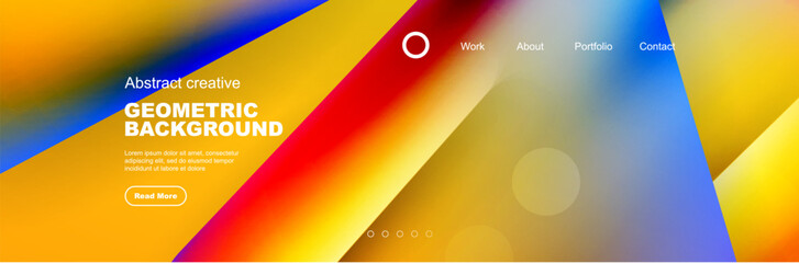 Wall Mural - Abstract background for your landing page design. Web page for website or mobile app wallpaper