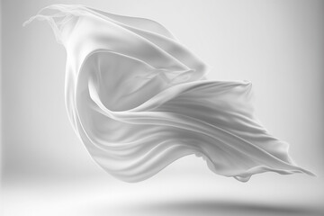 Wall Mural - Elegant fashion flying satin silk cloth design for product display. Illustration